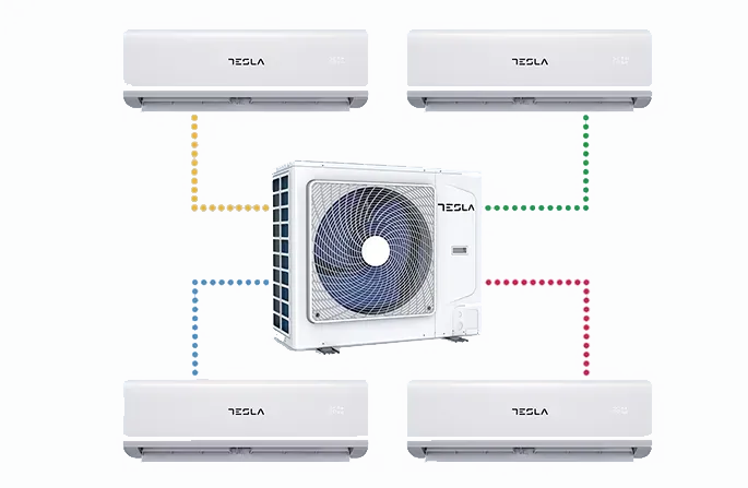 aer conditionat multisplit pentru 4 camere schema aer conditionat multi-split